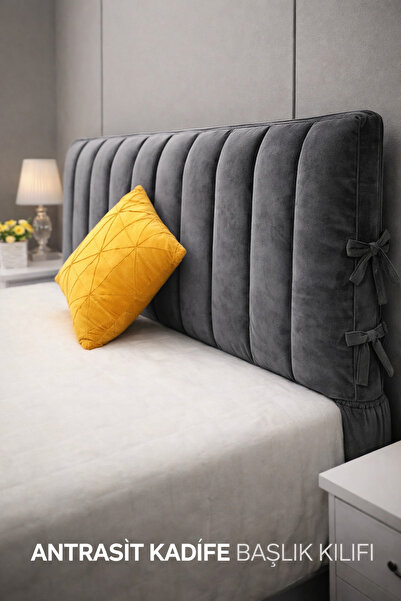 METİNEV 170×70×6 cm Antrasit Color Elyaf Dolgulu Baza Başlık Kılıfı – Dilimli...