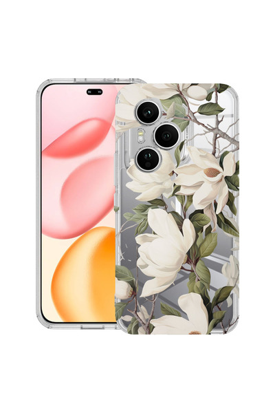 bestcase Αντικραδασμική Θήκη για Honor 400 Pro, Ανθισμένη Μανόλια Φλοράλ Σχέδ...