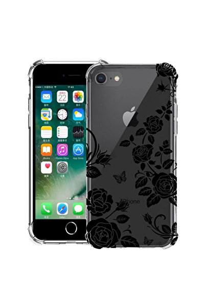 bestcase Husă Antișoc pentru Apple iPhone SE 3 / SE 2 / 8 / 7, Florală - Tran...