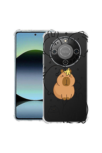 bestcase Husă Antișoc pentru Honor Magic8 Lite, Desen animat Kawaii Capibara,...