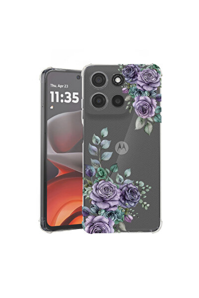 bestcase Husă Antișoc pentru Motorola Moto G86 Power, Florală - Roz Pastel, 3...
