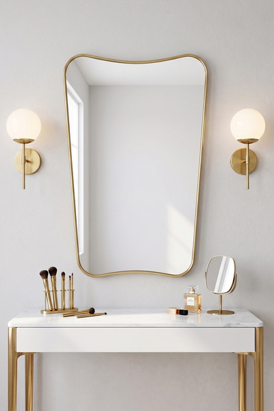 Fawdecor Butterfly Modern Lavabo Üstü Duvar Aynası, Şık Tasarım Salon & Antre...