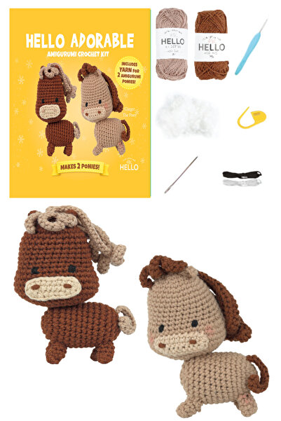 GLANCE Hello Crafts HC885 Adorable Amigurumi Örgü Kiti - Gınger The Pony