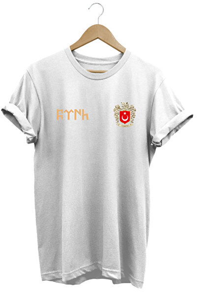 remonz Tricou unisex antracit cu guler rotund, cu text turcesc și emblema Tur...