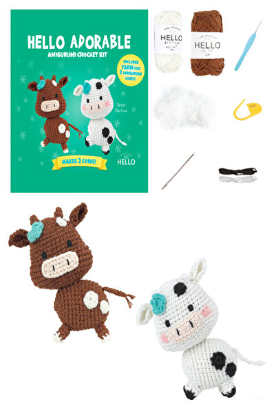 GLANCE Hello Crafts HC884 Adorable Amigurumi Örgü Kiti - Bessıe The Cow