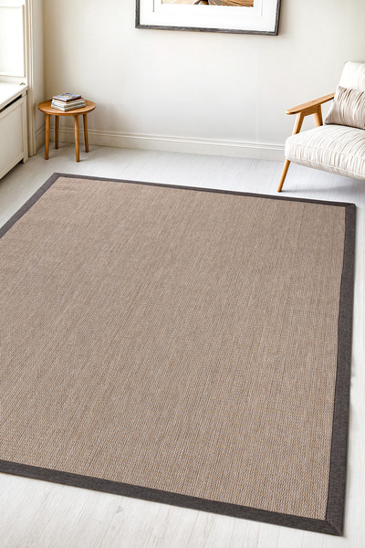CarpetDiem Home Design Dokuma Şerit Sisal Kolay Temizlenir Mutfak Antre Oturm...