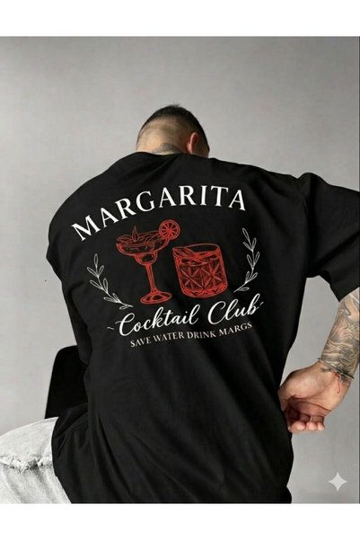 LELVANİ ΑΝΔΡΙΚΟ ΜΠΛΟΥΖΑΚΙ ΜΕ ΣΤΑΜΠΑ "MARGARITA COCKTAIL CLUB " ΚΑΙ ΠΟΤΑ