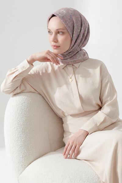 Silk Home Soft Scarf Uçuk Lila 90X90