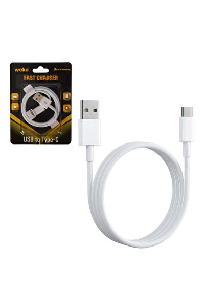 WEKO WK-29908 Beyaz 1 Metre Usb To Type-C Şarj - Data Aktarım Kablosu