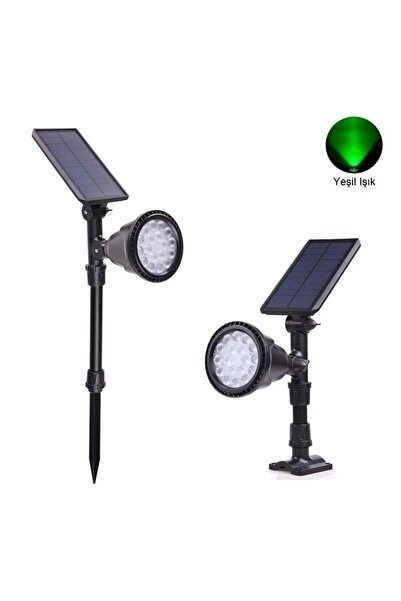 Forlife 30Watt Fonksiyonel Solar Çim / Bahçe Aydınlatma Armatürü (Yeşil Işık)