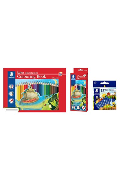 Staedtler Colouring Book with 12 Colour Pencils and 12 Crayons
