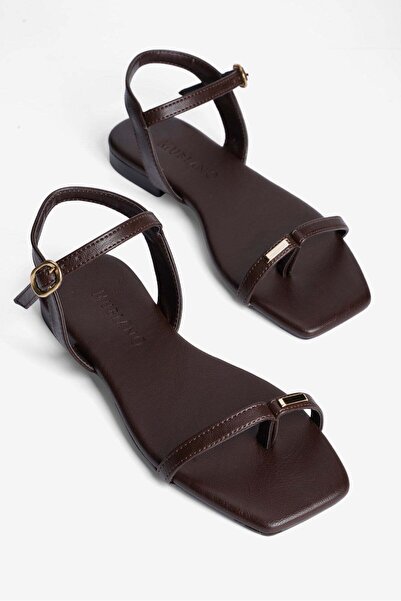 Mubiano Women's Sandals with Thin Straps and Gold Detailing, Stylish and Casu...