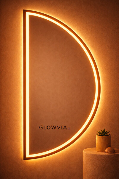 GLOWVİA Mirror Yarım Ay Özel Tasarım Ayna