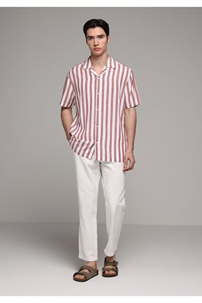 Colin's Regular Fit Mid Waist Straight Leg Men's White Trousers