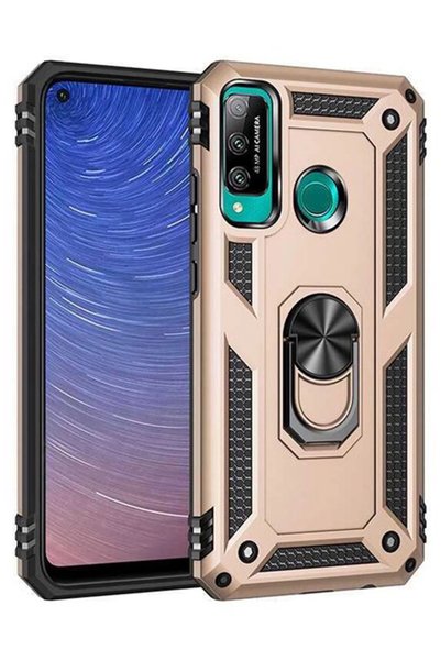 New Face ILKESHOP غطاء سيليكون جديد P40 Lite E مع حلقة صوفيا (102759) - ذهبي