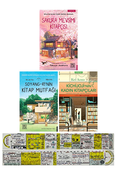 Destek Yayınları Sakura Mevsimi Kitapçısı + Soyang-Ri'nin Kitap Mutfağı + Kic...