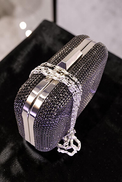 HFKY Women's Stone Embellished Evening Dress Bag. Stone-Embellished Evening Bag
