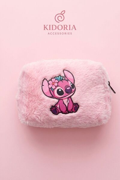 Kidoria Stitch Peluş Cüzdan Kawaii Tasarım Bozuk Para Cüzdanı