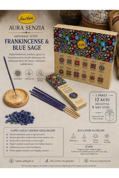 SultanofAura Lapis lazuli (taş hediyeli) Zihinsel Açıklık ve stres için medit...
