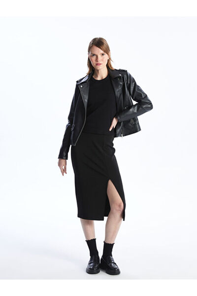 LC Waikiki Women's Elastic Waist Straight Skirt