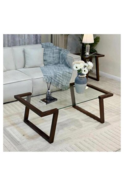 Tables Wooden Council Table with Transparent Glass Top