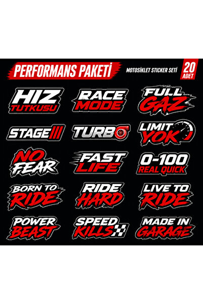 Motorculara özel paket sticker