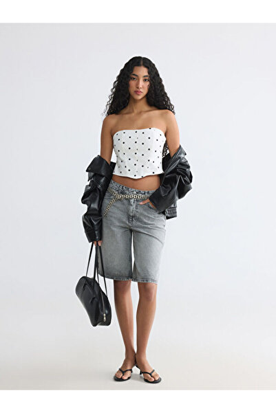 LC Waikiki شورت جينز نسائي من Bermuda Fit