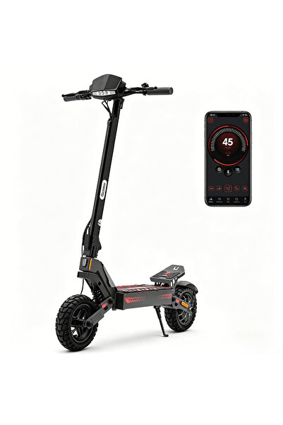 iscooter iF1 Trotinetă electrică cu motor dublu 1200W, 45km/h, 48V 10Ah, anve...