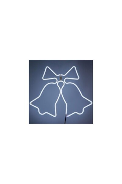Aca Clopoței luminoși pentru decorarea ferestrei cu fundă, neon, 50 cm, Alb rece