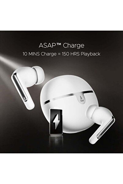 BOAT Airdopes 161 Anc Elite In Ear Tws Earbuds With Active Noise Cancellation , Asap Charge And Bluetooth V5.3 White