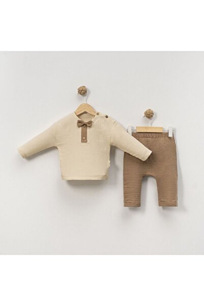 mandalinsbaby Baby Boy's Muslin Suit with Bow Tie