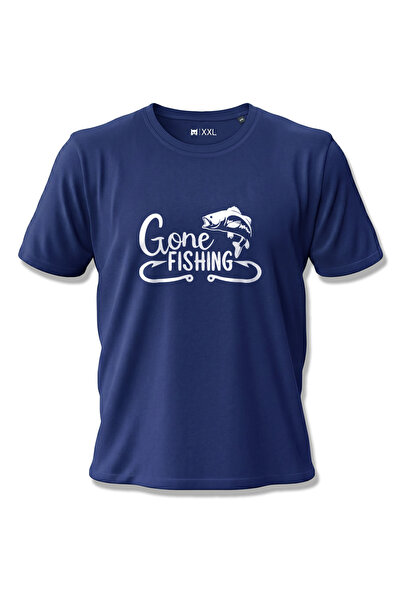 North Whiskers تي شيرت "Gone Fishing" مطبوع عليه سمكة، مصنوع من القطن بنسبة 1...
