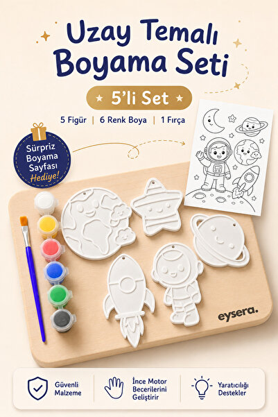 eysera Uzay Temalı 3D Çocuk Boyama Seti – Çocuk Aktivite & Hobi Oyuncak, Mont...