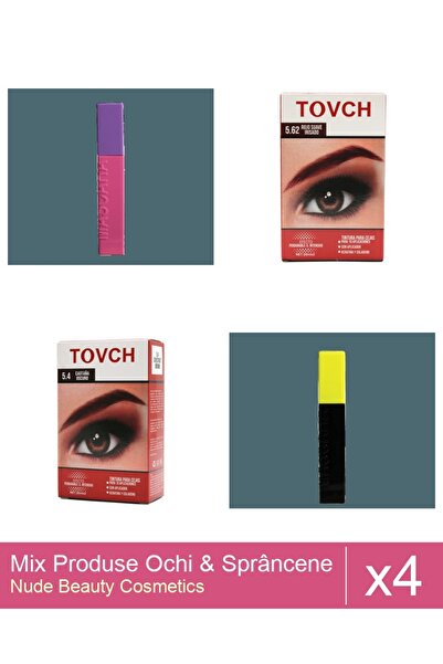 Makeup Set Mix 4 produse Rimel Sprancene: Rimel Ushas , Negru, Vopsea sprance...