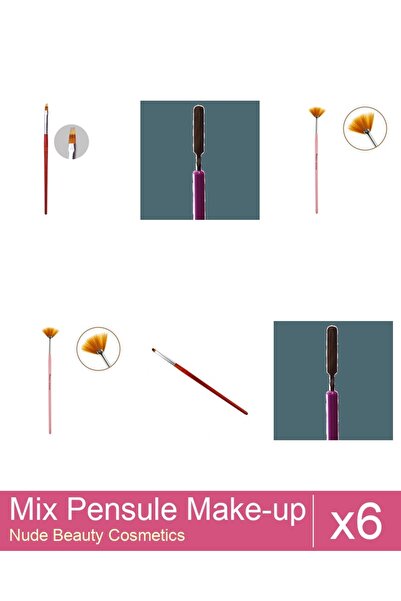 Makeup Set Mix 6 produse Pensule Makeup: Pensula evantai, Pensula Gel Ombre O...