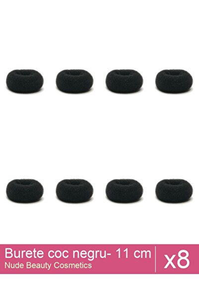 Makeup Set of 8x Black bun sponge - 11 cm diameter