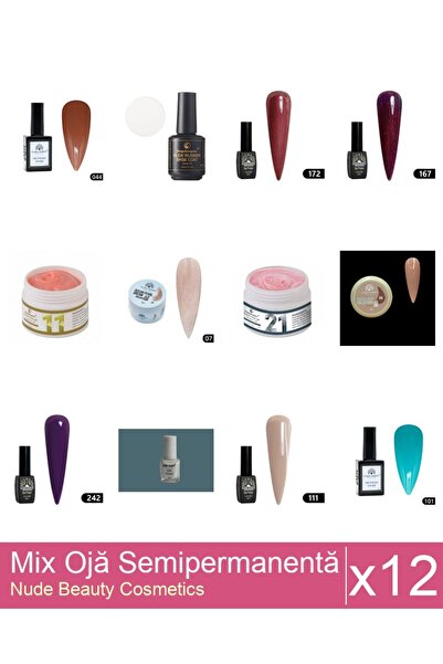 Makeup Set Mix 12 produse Nail Oja: Oja pentru stampila Lily Angel, alba, 5ml...