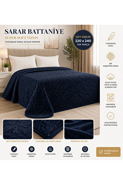HomeLuxeConsept Battaniye Soft Vizon - Çift Kişilik 220x240cm