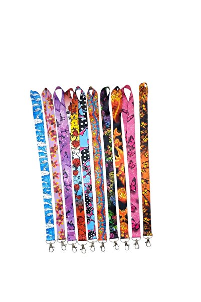 CİCCİBİCCİSHOP 10’LU MIX DESENLİ BOYUN ASKI İPİ,DÜDÜK İPİ PAKETİ