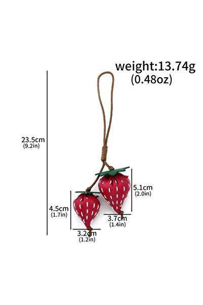 choice2 BG00161-01 "Berry Troubles" Keychain PU Leather Three-dimensional Str...