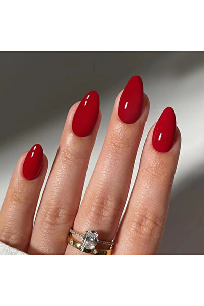 Choice5 W1634 24 قطعة أطقم أظافر صناعية بلون واحد، أطراف أظافر حمراء كاملة ال...