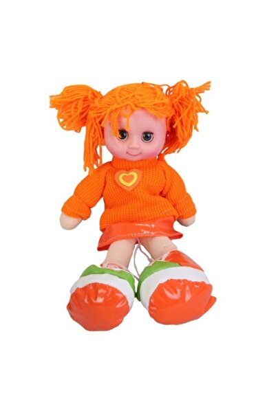 Goliat Lala singing doll with luminous earrings, Goliat, orange, 30x45cm