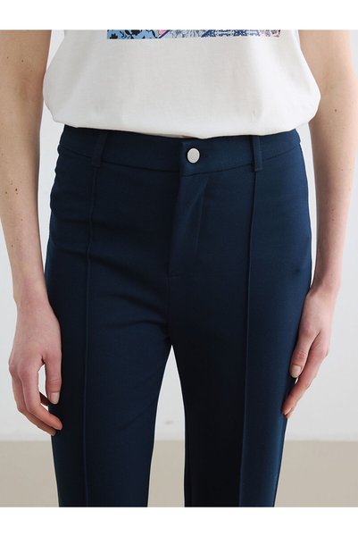 LC Waikiki Nevavm Slim Fit Spanish Leg Women's Trousers with a Difference