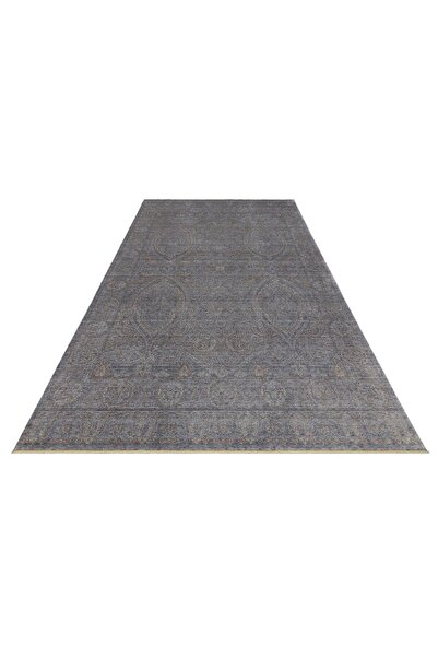 halinet Halı.Net Anthracite Vintage Washable Living Room Carpet Eco-Tf 03 Dar...