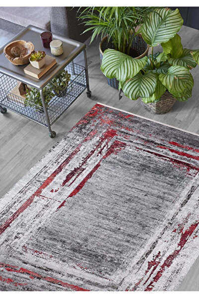 halinet Halı.Net Gray Vintage Antique Washable Non-Slip Living Room Carpet Ha...