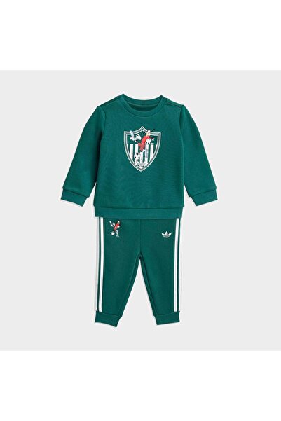 adidas طقم بدلة رياضية للأطفال من ديزني كرو باللون الأخضر (KC8425)