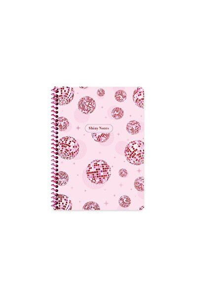 KESKİN COLOR Keskin 16,5 x 22,5 Kareli Spiralli Işıltı Defter - Pembe
