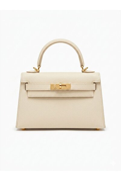 Vera Pelle Amelia Bag - Cream, natural Leather - Made in Italy