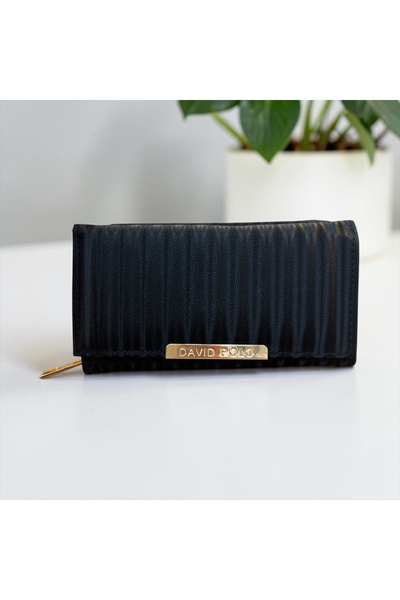 LYRA Bags & Accessories محفظة يومية متعددة الأقسام لون أسود للنساء