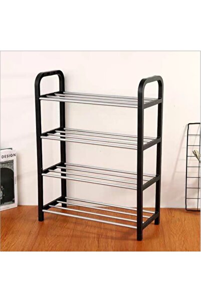 OEM Pantofar tip raft, 4 nivele, Negru, Pentru Incaltaminte, 60*43*19 cm